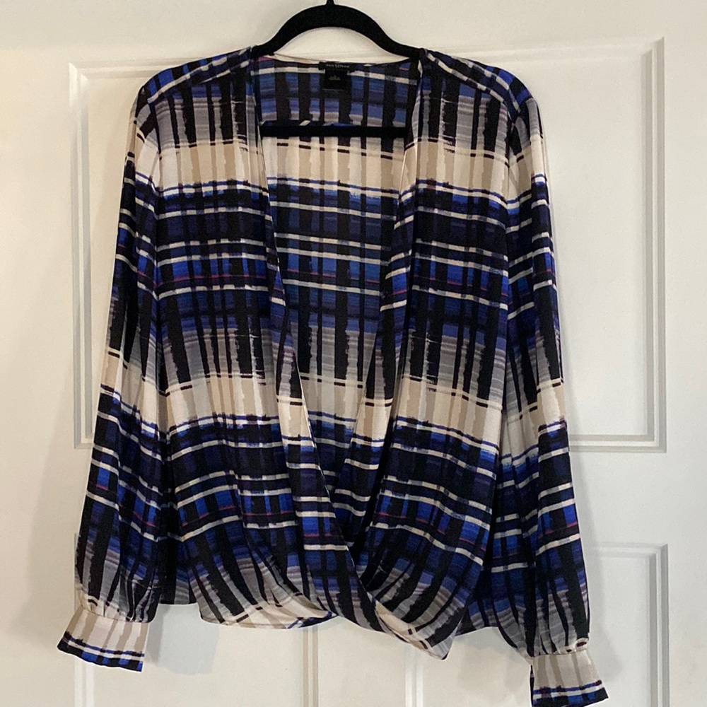 Ann Taylor bandana rolled blouse